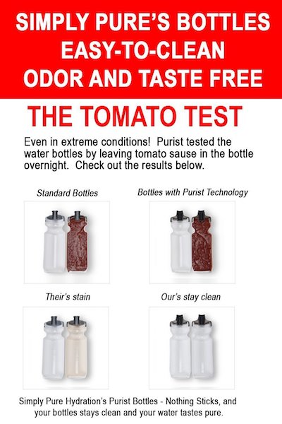 Specialized Purist Water Bottle Tomato Test