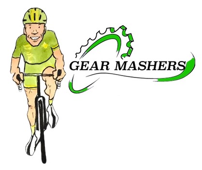 Gear Mashers Logo and Bike Cartoon