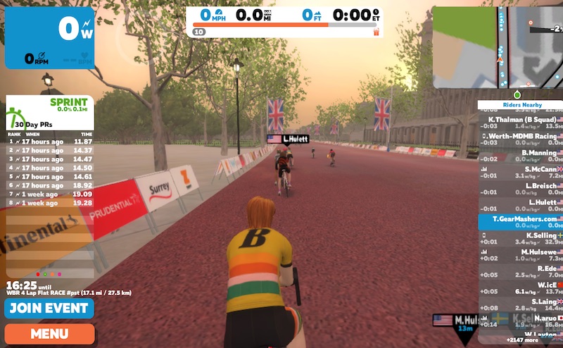 Zwift - Riding The Course Before The Race Start