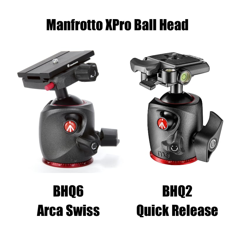 Manfrotto XPro Ball Head BHQ6 BHQ2 Arca Swiss Quick Release