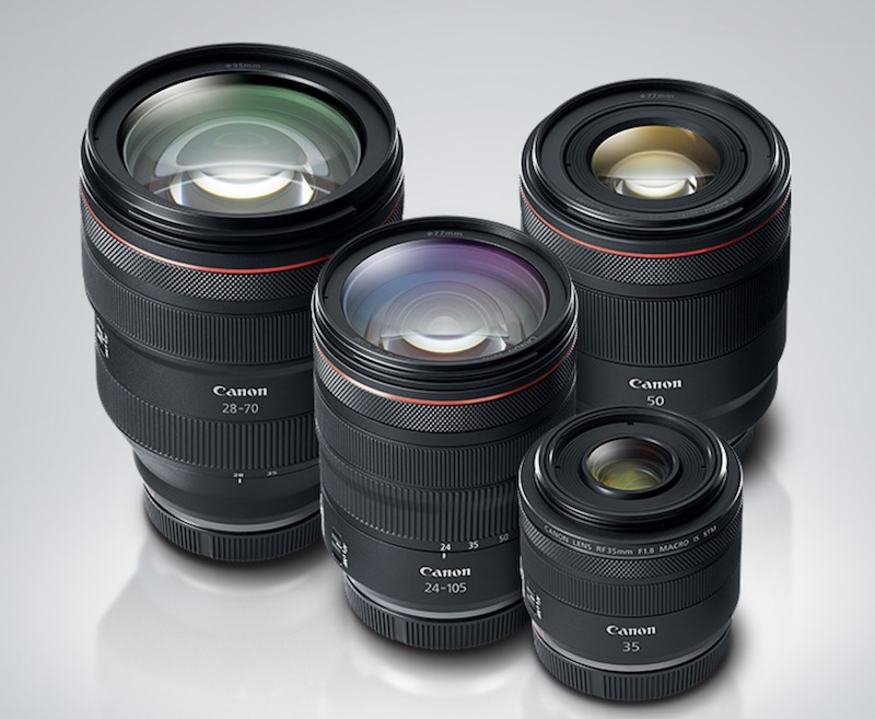 Canon EOS R RF Lenses 28-70 24-105 35 50