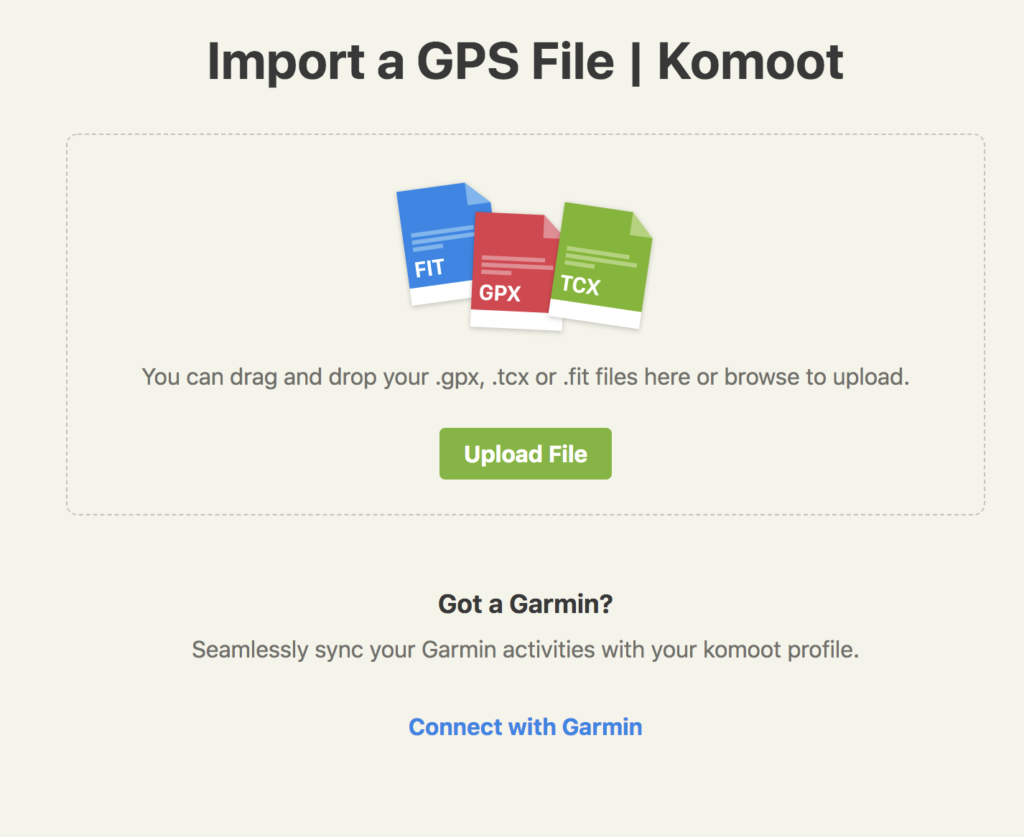 Kamoot import a GPX File