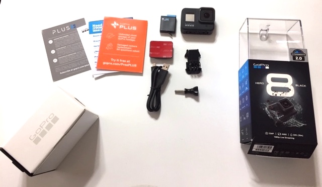GoPro Hero 8 Black Unboxing Shot with all the stuff you get