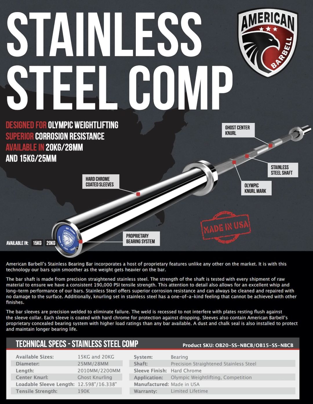 American Barbell SS Comp Barbell Review | Stainless Steel | Gear Mashers